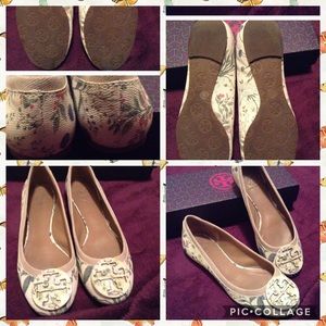 Tory Burch floral botanical flats sz 7